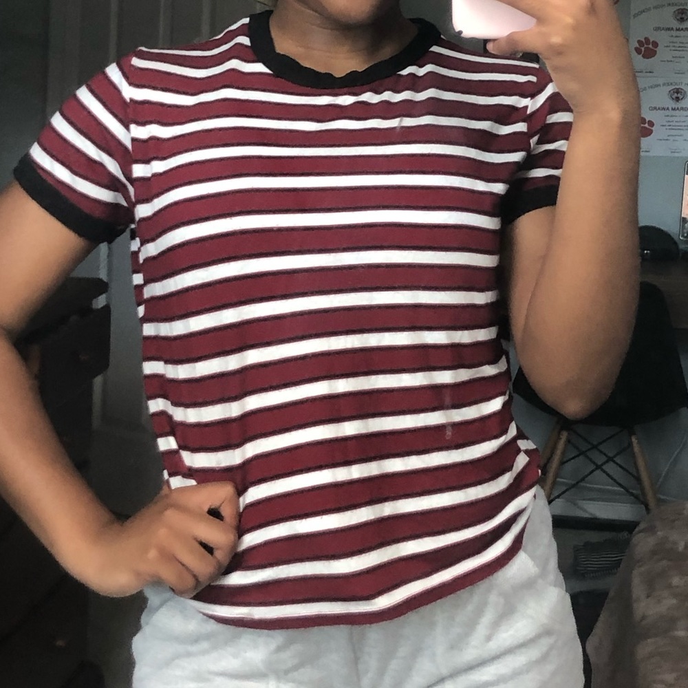 Red and White Striped Shirt